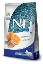 N&D OCEAN Dog Adult Aringa e Arancia - Mini - 2.5kg