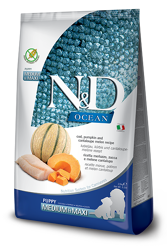N&D OCEAN Dog Puppy Merluzzo, Zucca e Cantalupo - Medium Maxi - 12kg