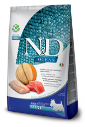N&D OCEAN Dog Adult Salmone, Merluzzo e Cantalupo - Mini - 7kg