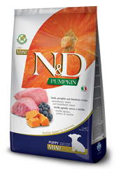 N&D PUMPKIN Dog Puppy Agnello e Mirtillo - Mini - 800g