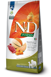 N&D PUMPKIN Dog Adult Anatra e Melone Cantalupo - Medium Maxi - 12kg