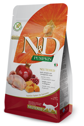 N&D PUMPKIN Cat Adult Neutered Quaglia e Melograno - 1.5kg
