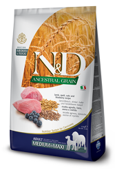 N&D ANCESTRAL Dog Adult Agnello e Mirtillo - Medium Maxi - 2.5kg