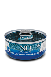 N&D CAT OCEAN TUNA, COD, SHRIMP & PUMPKIN KITTEN