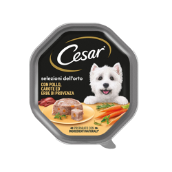 Cesar Dog Selezioni dell'Orto-Pollo, Carote ed Erbe di Provenza-150g