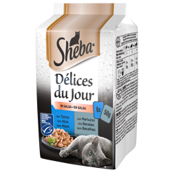 Sheba Cat Delice du Jour -Tonno e Merluzzo Salsa -6x50g