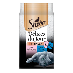Sheba Cat Delice du Jour -Tonno e Salmone in Salsa- 6x50g