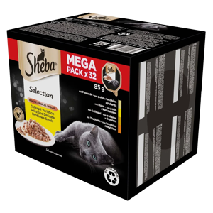Sheba Selection Cat Vaschetta Multipack, 32x85g
