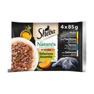 Sheba Nature's Collection, Selezione Assortita in Salsa, 4x85g