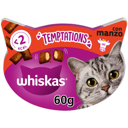 Whiskas Temptations -Manzo-60g