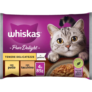 Whiskas Pure Delight Busta Multipack, 4x85g
