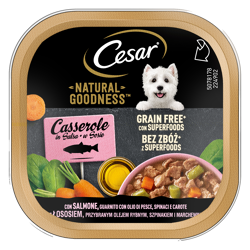 Cesar Natural Goodness-Salmone con Olio di Pesce, Spinaci e  Carote-100g
