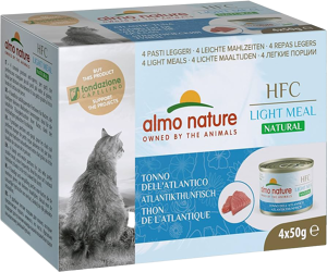 HFC NATURAL Light Meal Gatto Mega Pack - Tonno dell'Atlantico - 4X50 g