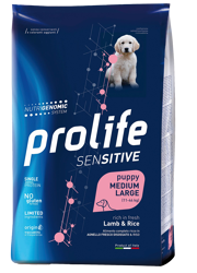 Prolife Sensitive Puppy Agnello E Riso-Medium/Large-10kg