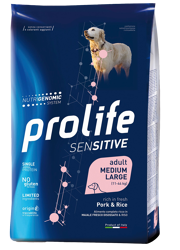 Prolife Sensitive Adult Maiale E Riso-Medium/Large-2.5kg