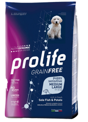 Prolife Grainfree Sensitive Puppy Sogliola E Patate-Medium/Large-10kg