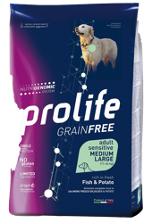 Prolife Grainfree Sensitive Adult Pesce E Patate-Medium/Large-2.5kg