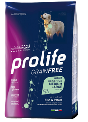 Prolife Grainfree Sensitive Adult Pesce E Patate-Medium/Large-10kg