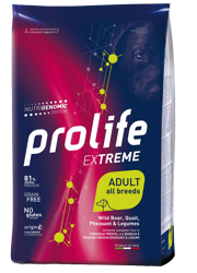 Prolife Extreme Adult -Cinghiale, Quaglia, Fagiano e Legumi-2.5kg
