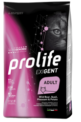 Prolife Exigent Adult -Cinghiale,Quaglia,Fagiano e Patate-400g