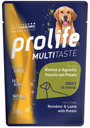Prolife Multitaste Adulto -Renna e Agnello con Patate-300g