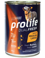 Prolife Dualfresh Adult Medium/Large-Bufalo & Agnello-400g