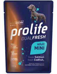 Prolife Dualfresh Adult Mini-Salmone, Merluzzo & Riso-100g