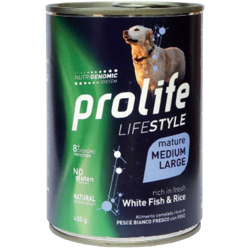 Prolife Lifestyle Mature Medium/Large-Pesce Bianco & Riso-400g