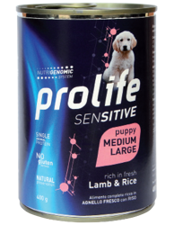 Prolife Sensitive Puppy Medium/Large-Agnello e Riso-400g