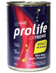 Prolife Extreme Adult All Breeds -Cinghiale, Quaglia e Fagiano-400g