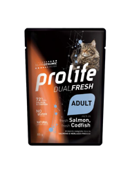 Prolife Dualfresh Adult -Salmone e Merluzzo-85g