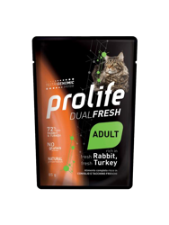 Prolife Dualfresh Adult -Coniglio E Tacchino-85g