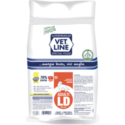 VET LINE Adulti Less Dry Multipack - Anatra Grain Free - 4 pz x 3kg
