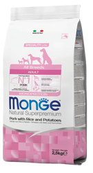 Monge Dog Maiale con Riso e Patate - All Breeds - 12 Kg