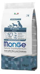 Monge Dog Trota con Riso e Patate - All Breeds - 12 Kg