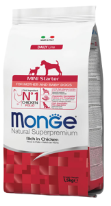 Monge Dog Starter Pollo, Mini, 1.5 Kg