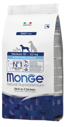 Monge Dog Puppy e Junior Pollo - Medium - 3 Kg