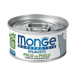 Monge Cat Monoproteico Sfilaccetti - Pollo con Piselli - 80 g