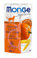 Monge Cat Supreme - Tonno con Zucca e Mais - 80 g
