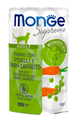 Monge Cat Supreme - Tonno con Piselli e Carote - 80 g