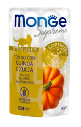 Monge Cat Supreme Sterilizzato - Tonno con Quinoa e Zucca - 80 g
