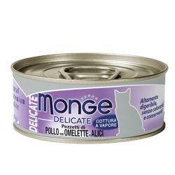Monge Cat Delicate - Pollo con Omelette e Acciughe - 80 g