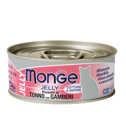 Monge Cat Jelly Pezzetti - Tonno con Gamberi - 80 g