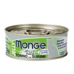 Monge Cat Jelly Filetti - Tonno con Surimi - 80 g