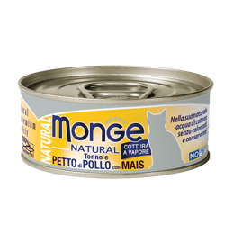 Monge Cat Naturale - Petto di Pollo con Mais - 80 g