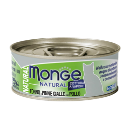 Monge Cat Naturale -  Tonno Pinne Gialle con Pollo - 80 g