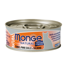 Monge Cat Naturale - Tonno Pinne Gialle con Salmone - 80 g