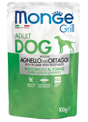 Monge Grill Dog - Agnello con Verdure - 100 g