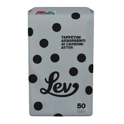 Lev Tappetini Assorbenti con Carboni Attivi-60x60 cm-50Pz