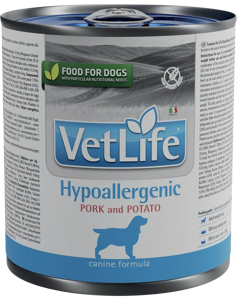 VET LIFE Natural Dog Hypoallergenic, Maiale&Patate, 300g